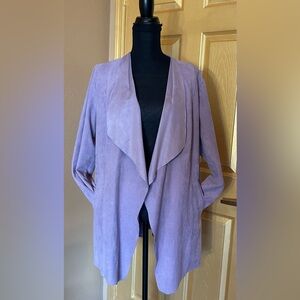 Chico Lavender faux suede jacket size 2 (12/14)